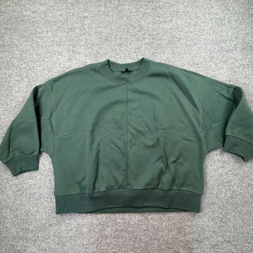NWT Banana Republic Mens XXL Forest Green Oversized‎ Fleece Crewneck Sweatshirt